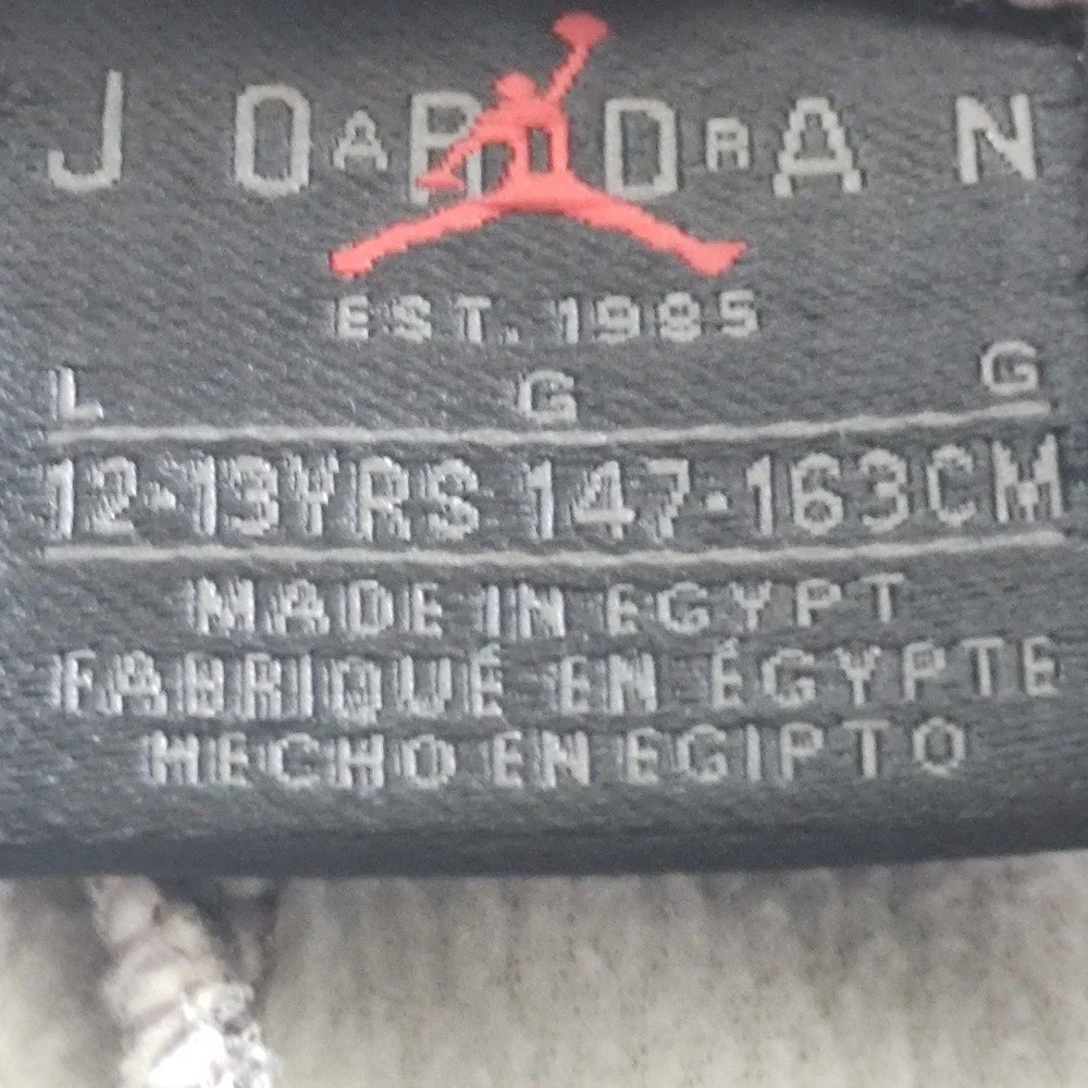Jordan Dri-FIT Sweatpants Kids Size L 12-13 Gray Good Athletic Joggers